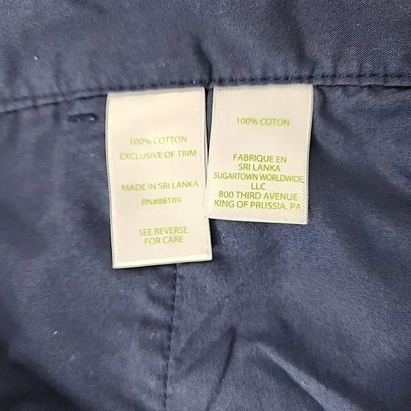 Lilly Pulitzer Buttercup Short 8 Navy Blue‎ Scalloped Coastal Resort Flat Front - Picture 11 of 13